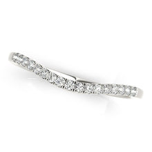 Load image into Gallery viewer, 14k White Gold Soft Curved Diamond Wedding Band (1/8 cttw)
