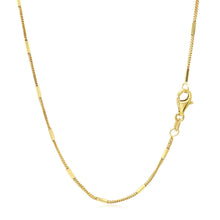 Load image into Gallery viewer, Diamond Cut Bar Links Pendant Chain in 14k Yellow Gold (1.3mm)
