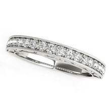 Load image into Gallery viewer, 14k White Gold Antique Prong Set Diamond Wedding Ring (1/3 cttw)
