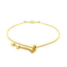 将图片加载到图库查看器，14k Yellow Gold Adjustable Evil Eye Bracelet
