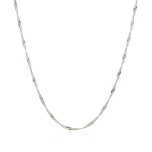 Load image into Gallery viewer, 14k White Gold Singapore Chain 1.5mm
