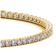 Load image into Gallery viewer, Lab Grown Round Diamond Tennis Bracelet in 14k Yellow Gold (3 cctw F/G  VS2/SI1)
