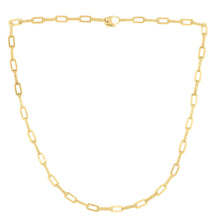 Load image into Gallery viewer, 14k Yellow Gold Diamante Paperclip Chain Necklace (4.00 mm)
