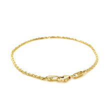 将图片加载到图库查看器，10k Yellow Gold Solid Diamond Cut Rope Bracelet 1.5mm
