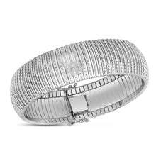 Load image into Gallery viewer, 14k White Gold Bold Diamante Flex Bracelet (17.10 mm)
