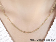 将图片加载到图库查看器，14k Yellow Gold Wire Paperclip Chain (2.7mm)
