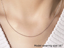 将图片加载到图库查看器，14k White Gold Round Cable Link Chain 1.1mm
