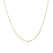 将图片加载到图库查看器，14k Yellow Gold Diamond Cut Cable Link Chain 0.8mm
