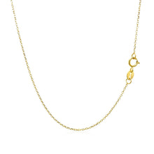 将图片加载到图库查看器，14k Yellow Gold Diamond Cut Cable Link Chain 0.8mm

