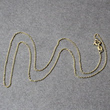 将图片加载到图库查看器，14k Yellow Gold Diamond Cut Cable Link Chain 0.8mm
