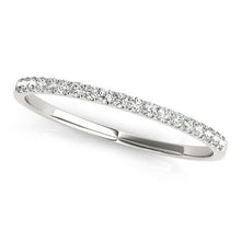 Load image into Gallery viewer, 14k White Gold Pave Set Style Round Diamond Wedding Ring (1/8 cttw)
