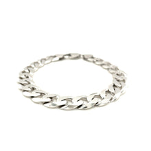 Load image into Gallery viewer, Rhodium Plated 11.6mm Sterling Silver Curb Style Bracelet
