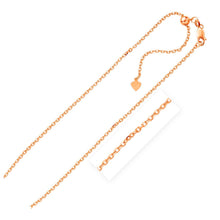 将图片加载到图库查看器，Sterling Silver Rose Finish 1.5mm Adjustable Cable Chain
