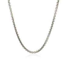将图片加载到图库查看器，2.2mm Sterling Silver Rhodium Plated Round Box Chain
