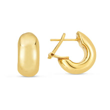 将图片加载到图库查看器，14k Yellow Gold Small Omega C Hoops
