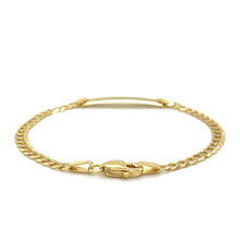 Load image into Gallery viewer, 14k Yellow Gold Curb Link Style Children's ID Bracelet
