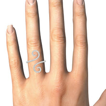 Load image into Gallery viewer, 14k White Gold Diamond Open Flourish Style Ring (1/2 cttw)
