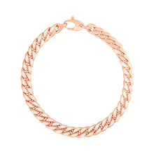将图片加载到图库查看器，14K Rose Gold Cuban Link Bracelet
