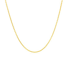 将图片加载到图库查看器，14k Yellow Gold Round Cable Link Chain 1.1mm
