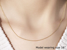 将图片加载到图库查看器，14k Yellow Gold Round Cable Link Chain 1.1mm
