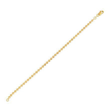 Load image into Gallery viewer, Moon Cut Bead Chain Bracelet in 14k Yellow Gold  (3.00 mm)
