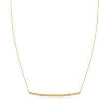Load image into Gallery viewer, 14k Yellow Gold Thin Textured Bar Necklace
