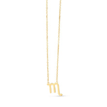 将图片加载到图库查看器，14K Yellow Gold Scorpio Necklace
