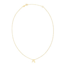 将图片加载到图库查看器，14K Yellow Gold Scorpio Necklace
