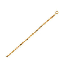 Load image into Gallery viewer, 10k Yellow Gold Singapore Anklet 2.2mm
