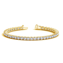 Load image into Gallery viewer, Lab Grown Round Diamond Tennis Bracelet in 14k Yellow Gold (8 cctw F/G  VS2/SI1)

