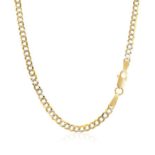 将图片加载到图库查看器，2.6 mm 14k Two Tone Gold Pave Curb Chain
