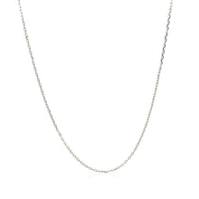 将图片加载到图库查看器，18k White Gold Diamond Cut Cable Link Chain (0.75 mm)
