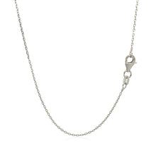 将图片加载到图库查看器，18k White Gold Diamond Cut Cable Link Chain (0.75 mm)

