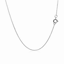 将图片加载到图库查看器，14k White Gold Diamond Cut Cable Link Chain 0.7mm
