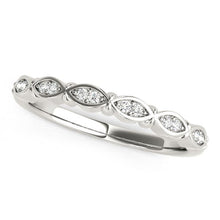 Load image into Gallery viewer, 14k White Gold Unique Infinity Design Diamond Wedding Band (1/10 cttw)
