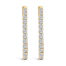 Load image into Gallery viewer, 14K White Gold 1.0 Cttw Oval Lab Grown Diamond Hoop Earrings
