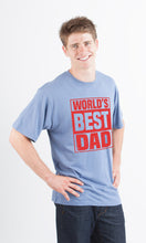 Load image into Gallery viewer, World's Best Dad Men's Bamboo Viscose/Organic Cotton Short Sleeve Graphic T-Shirt
