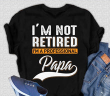 Load image into Gallery viewer, I'm not Retired Men's Bamboo Viscose/Organic Cotton Short Sleeve Graphic T-Shirt
