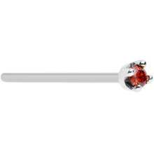 Load image into Gallery viewer, Solid 14K White Gold 1.5mm Genuine Red Diamond Nose Ring
