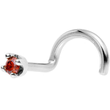 Load image into Gallery viewer, Solid 14K White Gold 1.5mm Genuine Red Diamond Nose Ring
