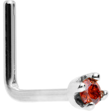 将图片加载到图库查看器，14k White Gold 2mm Lab Grown Red Diamond Nose Ring
