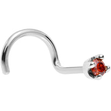 Load image into Gallery viewer, Solid 14K White Gold 1.5mm Genuine Red Diamond Nose Ring
