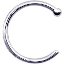 将图片加载到图库查看器，18G 3/8 Solid 14K White Gold Nose Hoop
