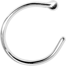 将图片加载到图库查看器，20G 3/8 Solid 14K White Gold Nose Hoop
