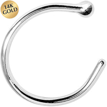 Load image into Gallery viewer, 20G 5/16 Solid 14K White Gold Nose Hoop
