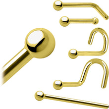 将图片加载到图库查看器，Solid 14K Yellow Gold 1.5mm Ball Nose Ring
