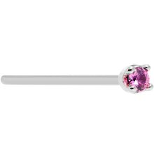 Load image into Gallery viewer, Solid 18K White Gold 1.5mm Genuine Pink Sapphire Nose Ring
