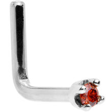 Load image into Gallery viewer, Solid 14K White Gold 1.5mm Genuine Red Diamond Nose Ring
