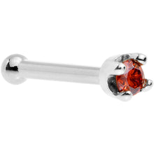 Load image into Gallery viewer, Solid 18K White Gold 1.5mm Genuine Red Diamond Nose Ring
