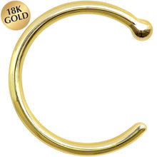 将图片加载到图库查看器，18G 5/16 Solid 18K Yellow Gold Nose Hoop
